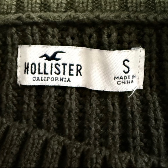 Hollister Olive Green Chunky Knit Sweater (Size S) - Picture 8 of 8